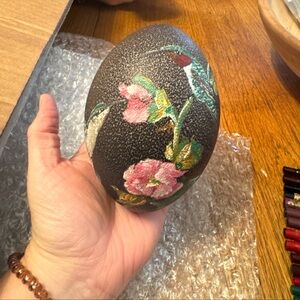 Hand Painted Ostrich Egg